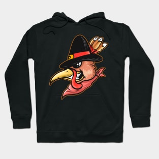 Kawaii Saucy Turkey With Pilgrims Hat And Scarf Thanksgiving Hoodie